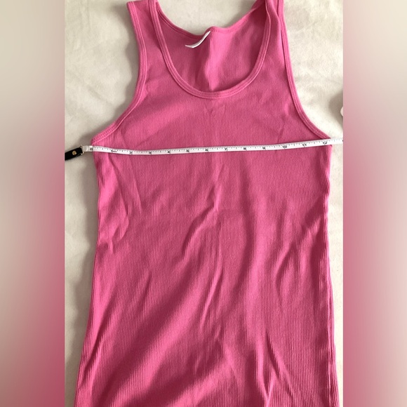 2 Cotton American Apparel ribbed tanks - 1 pink & 1 white - Picture 5 of 6